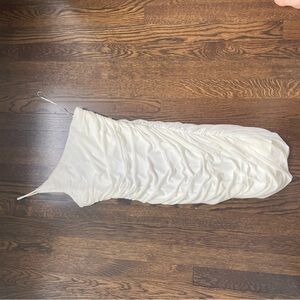 Princess Polly One-Shoulder White Ruched Dress